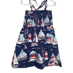 Classic Prep Childrenswear Girls Hadley Smocked Dress size 4t patriotic